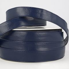 Stephanoise | 25mm Faux Leather Webbing | Navy: 10m Reel