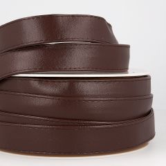 Stephanoise | 25mm Faux Leather Webbing | Brown: per metre
