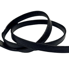 Stephanoise | 10mm Faux Leather Webbing | Black: per metre