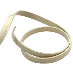 Stephanoise | 10mm Faux Leather Webbing | Ivory: per metre