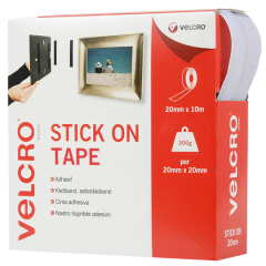 Velcro | Stick On Tape 20mm: White | per metre