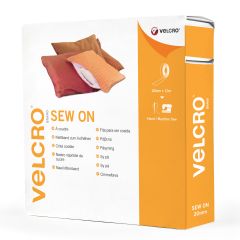 Velcro | Sew On Tape 20mm: Black | per metre