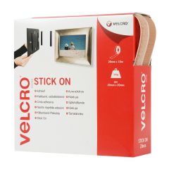 Velcro | Stick On Tape 20mm: Ecru | per metre